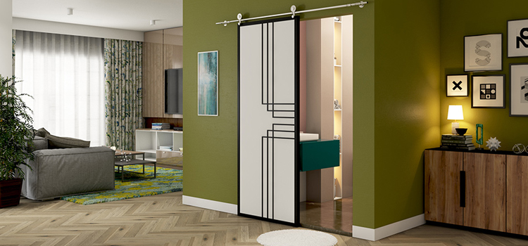 sliding bathroom door installation in Rubidoux